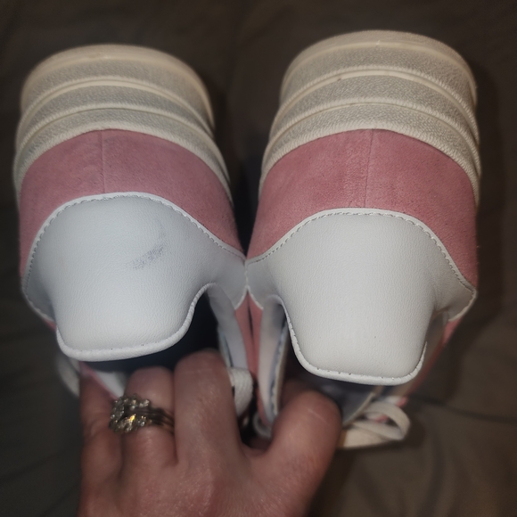 adidas Gazelle Platform Women's Sneakers - Pink & White - Picture 3 of 5